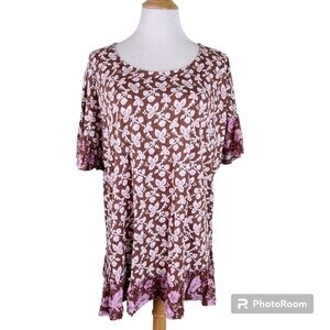 Cato Floral Top, sz 22/24